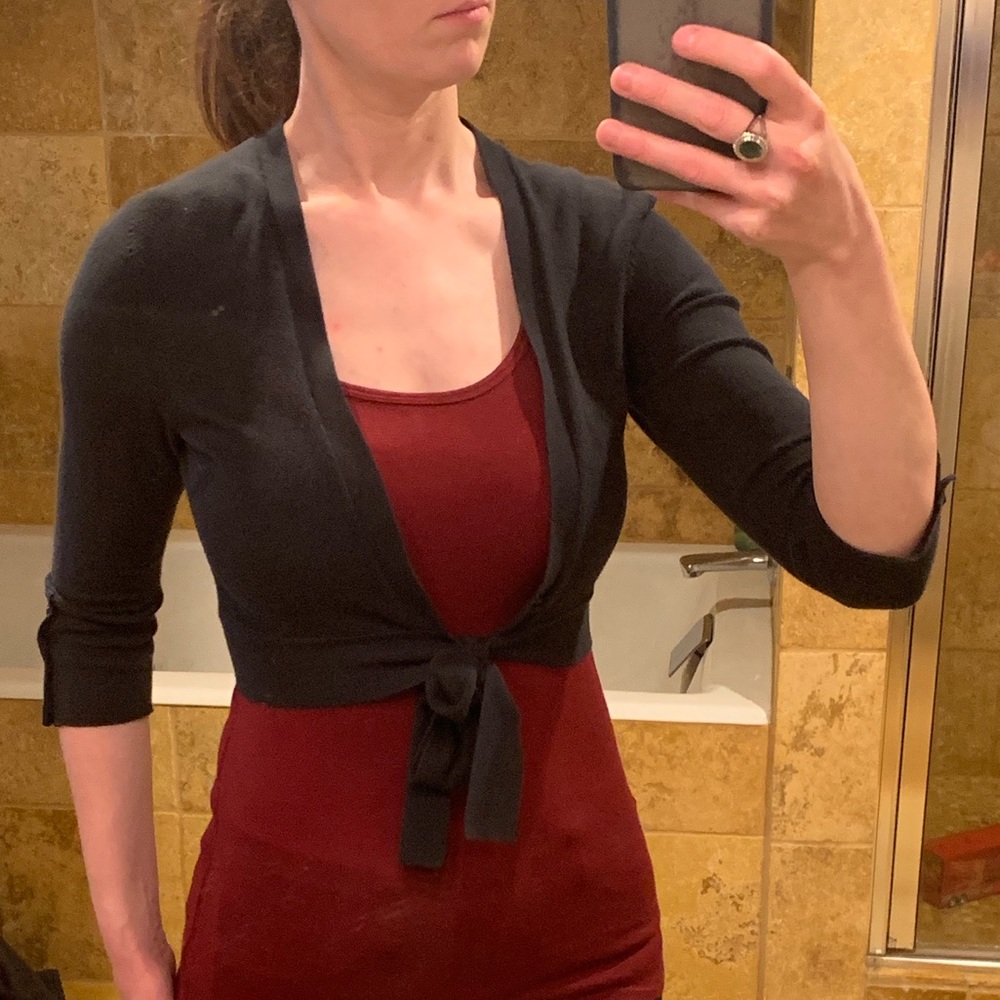 Express 3/4” sleeve cropped shrug